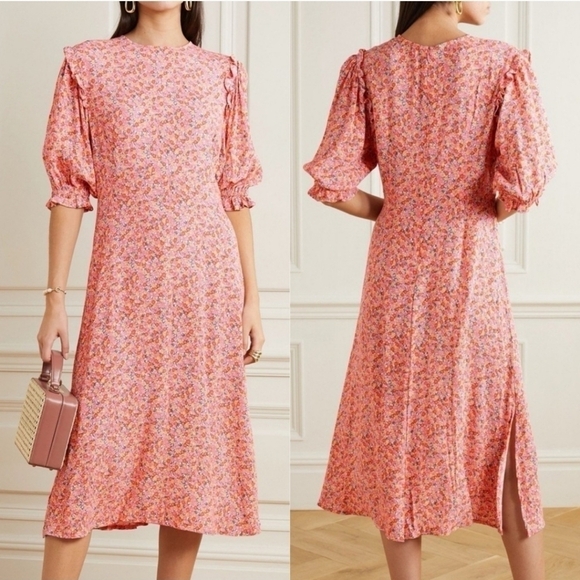 Faithful the Brand Jean Marie Midi Dress Ditsy Floral Women's Size 4 Cottagecore - Picture 12 of 12